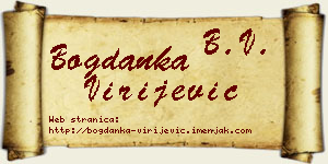 Bogdanka Virijević vizit kartica